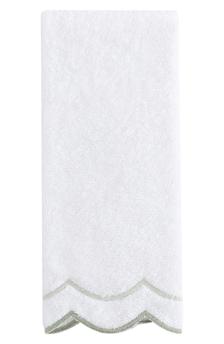 Peri Home Scallop Hand Towel, Alternate, color, Sage