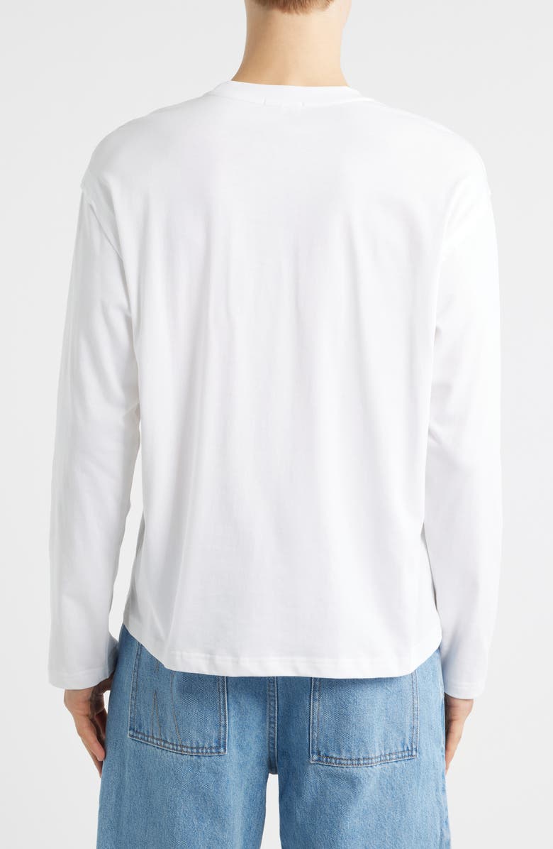 KROST Reverse Seam Long Sleeve Cotton T-Shirt, Alternate, color, White