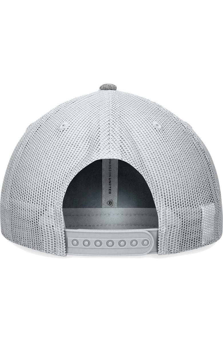 TOP OF THE WORLD Men's Top of the World Heather Gray Arkansas Razorbacks Essential Trucker Adjustable Hat, Alternate, color, Heather Gray