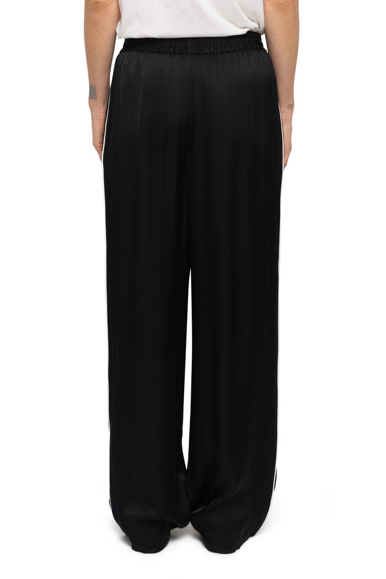 Pin Satin Wide Leg Pants, Alternate, color, BLACK