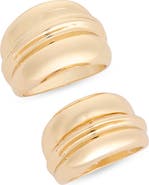 Leith Set of 2 Wide Tiered Rings