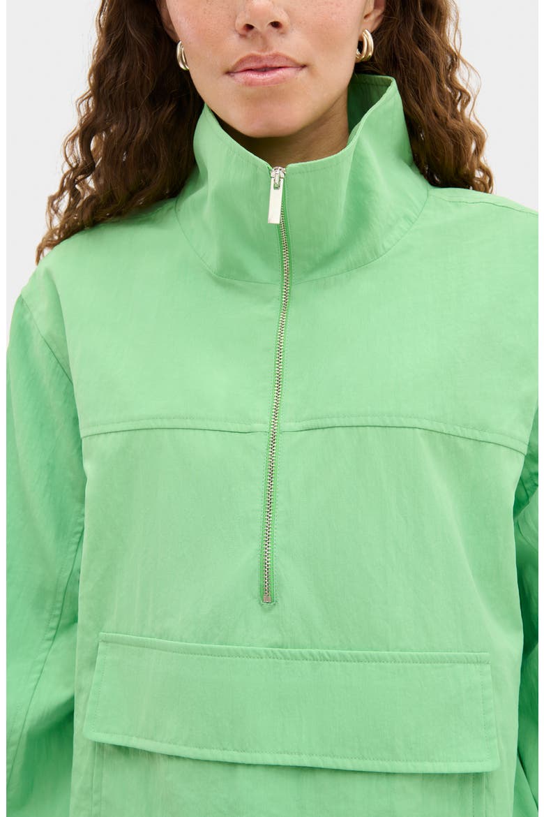 Rain Popover Track Top, Alternate, color, GREEN