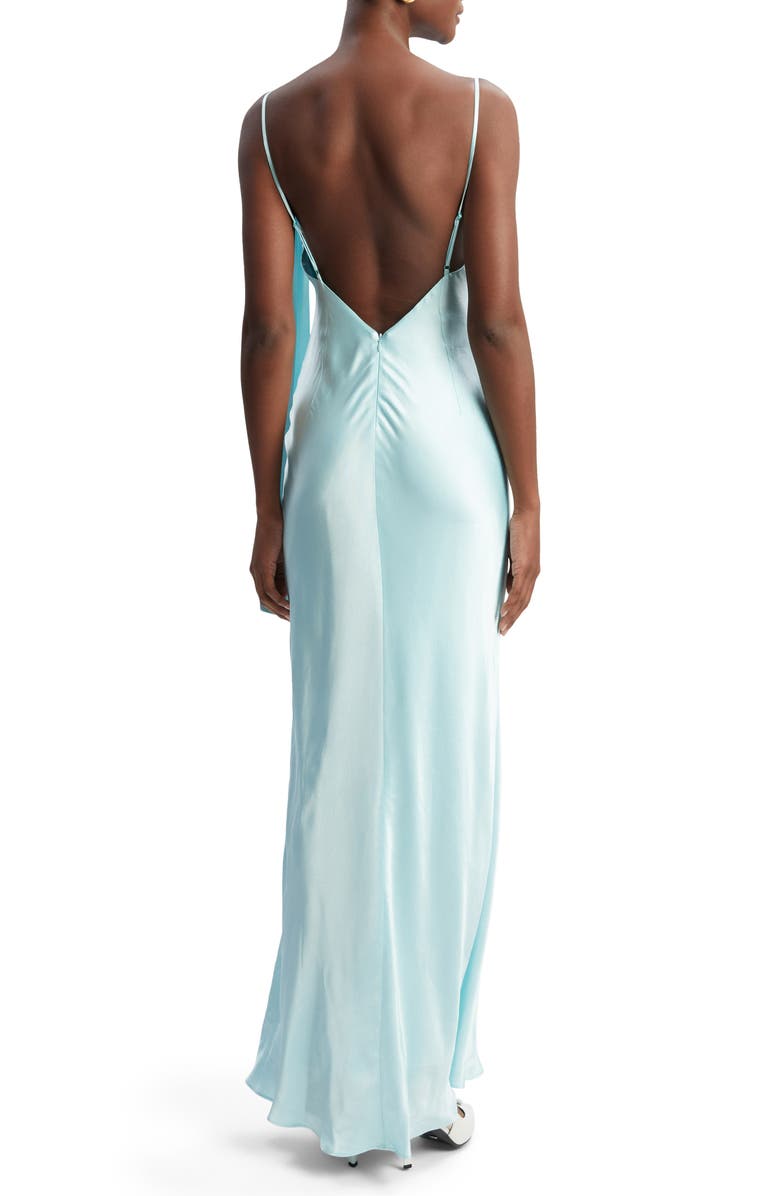 Bardot Rena Cowl Neck Satin Gown, Alternate, color, 