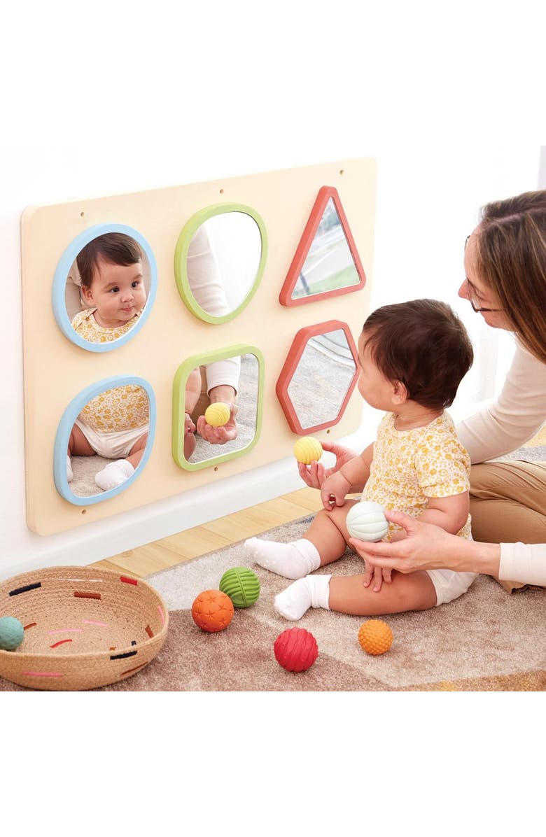 Kaplan Early Learning Company Wall Mounted Infant Toddler Mirror Set, Alternate, color, Beige