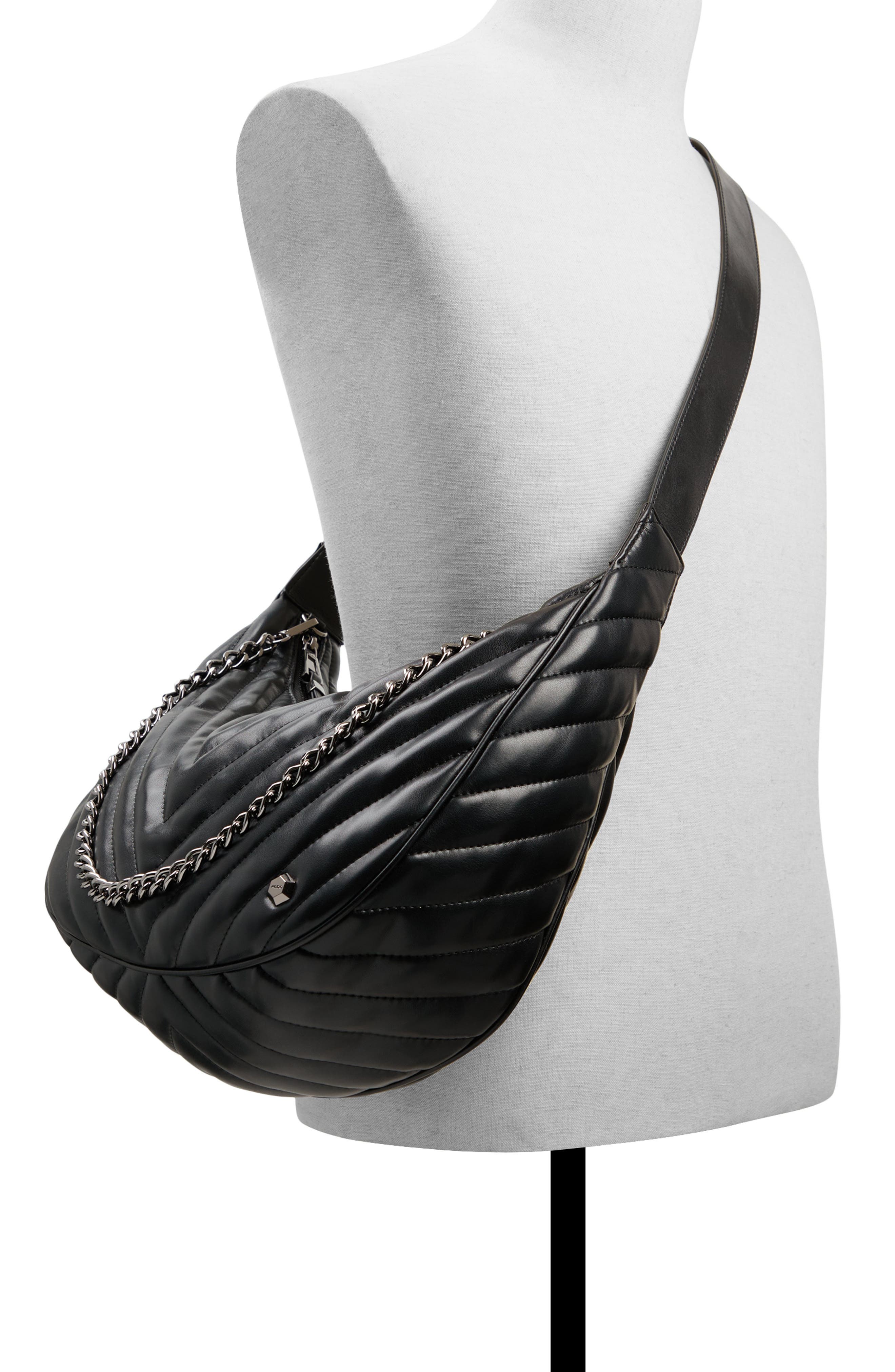 ALDO Vickia Chevron Quilted Faux Leather Crossbody Bag, Alternate, color, 