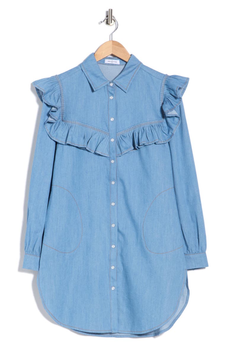 Parker Denim Shirtdress, Alternate, color, LIGHT DENIM
