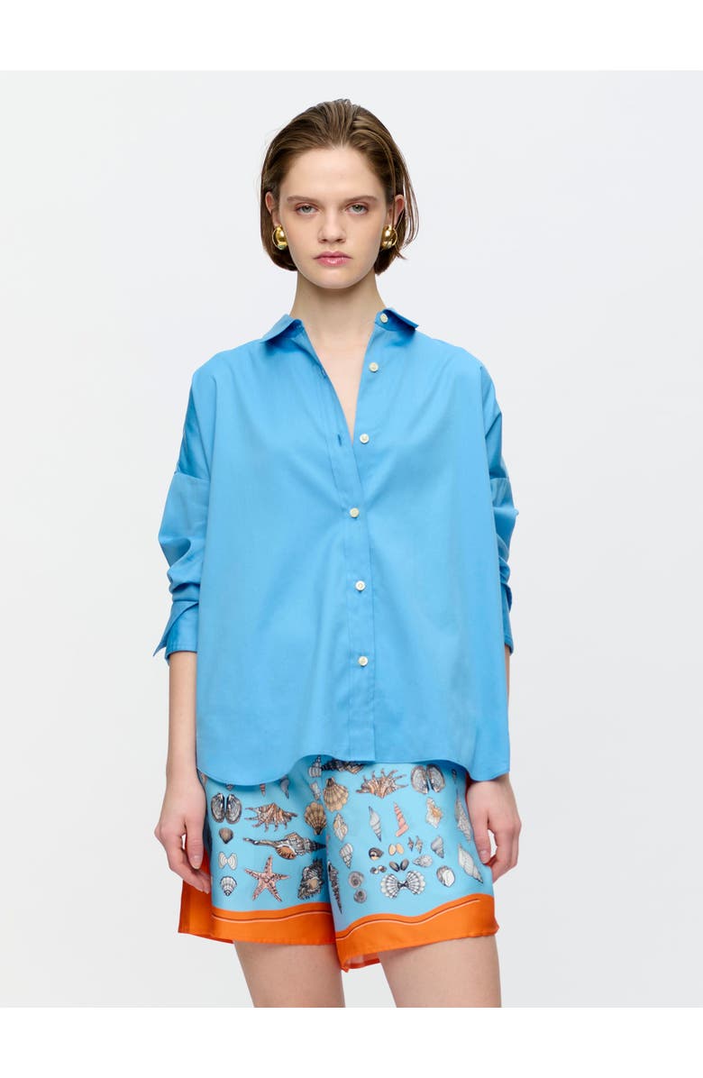 Callas Milano SIRENE Scarf back shirt, Alternate, color, Blue / Orange