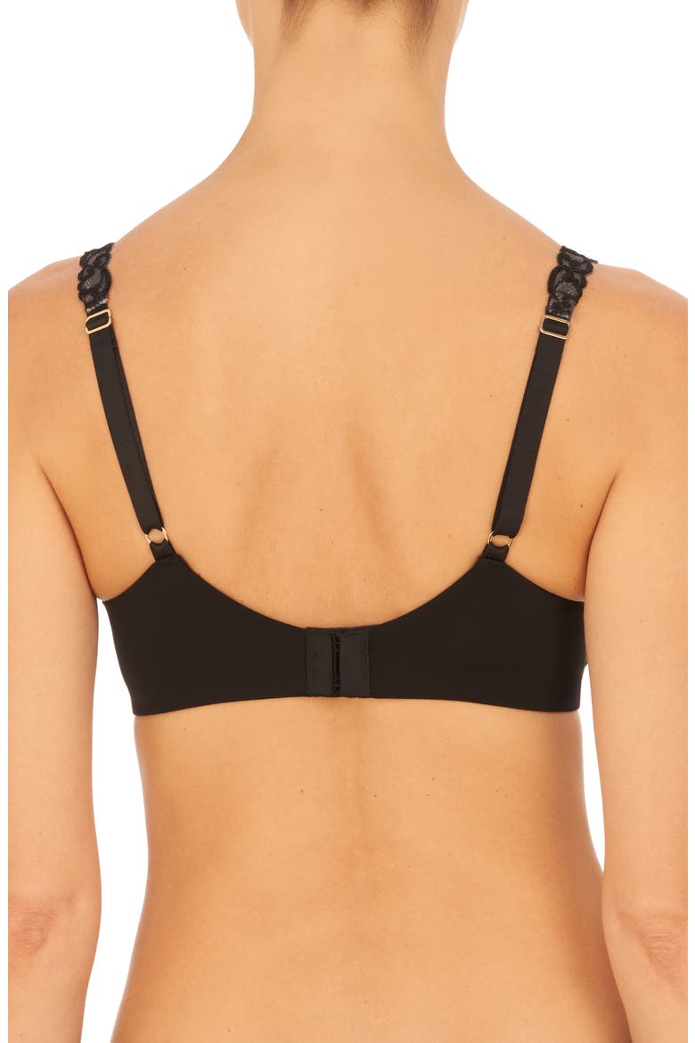 Pure Luxe Underwire Push-Up Bra, Alternate, color, BLACK