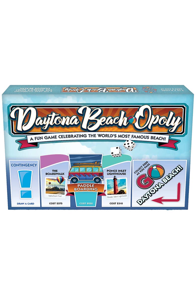 Daytona Beach Opoly Board Game, Main, color, Multicolored