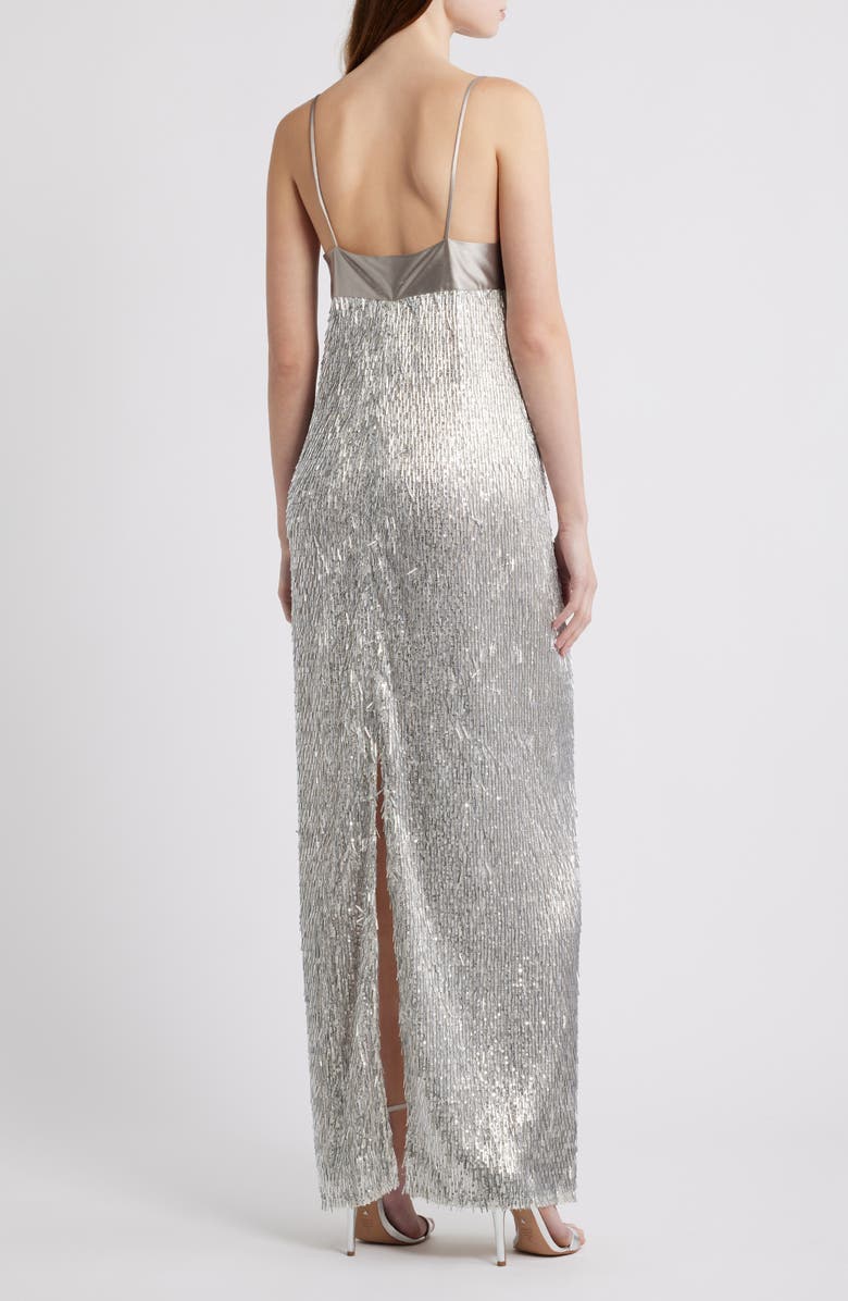 Black Halo Berri Sequin Gown, Alternate, color, Champagne Shimmer