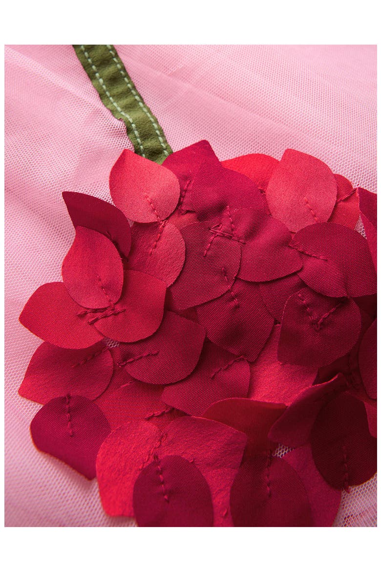 Kids' Cherry Appliqué Tulle Dress, Alternate, color, PINK CHERRIES