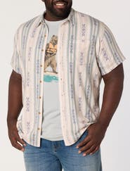 Lucky Brand Jeans Big & Tall  Southwestern Linen Sport Shirt