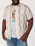 Lucky Brand Jeans Big & Tall Southwestern Linen Sport Shirt
