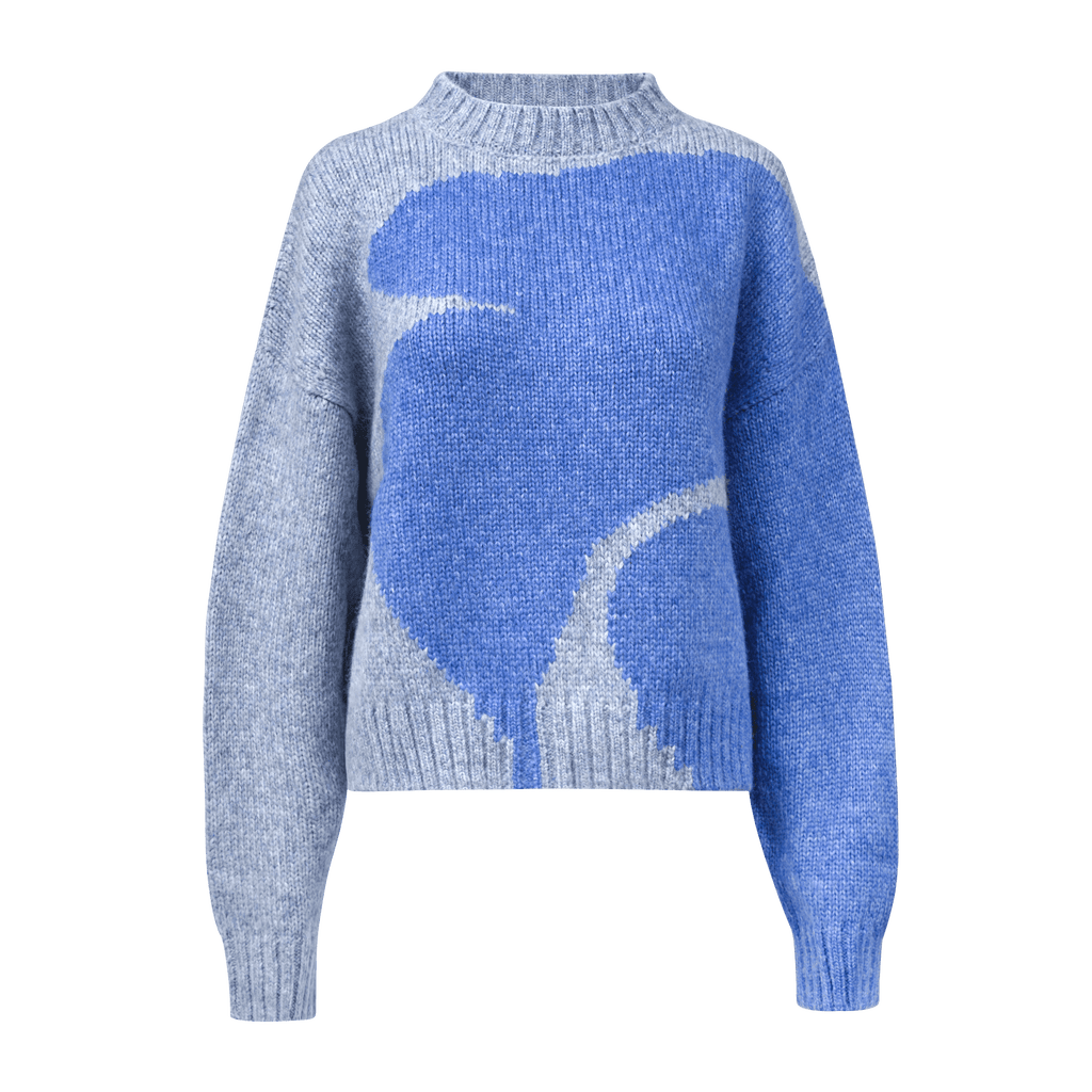 Untitled in Motion Folari Alpaca Blend Relaxed Fit Pullover in Sky Blue  product