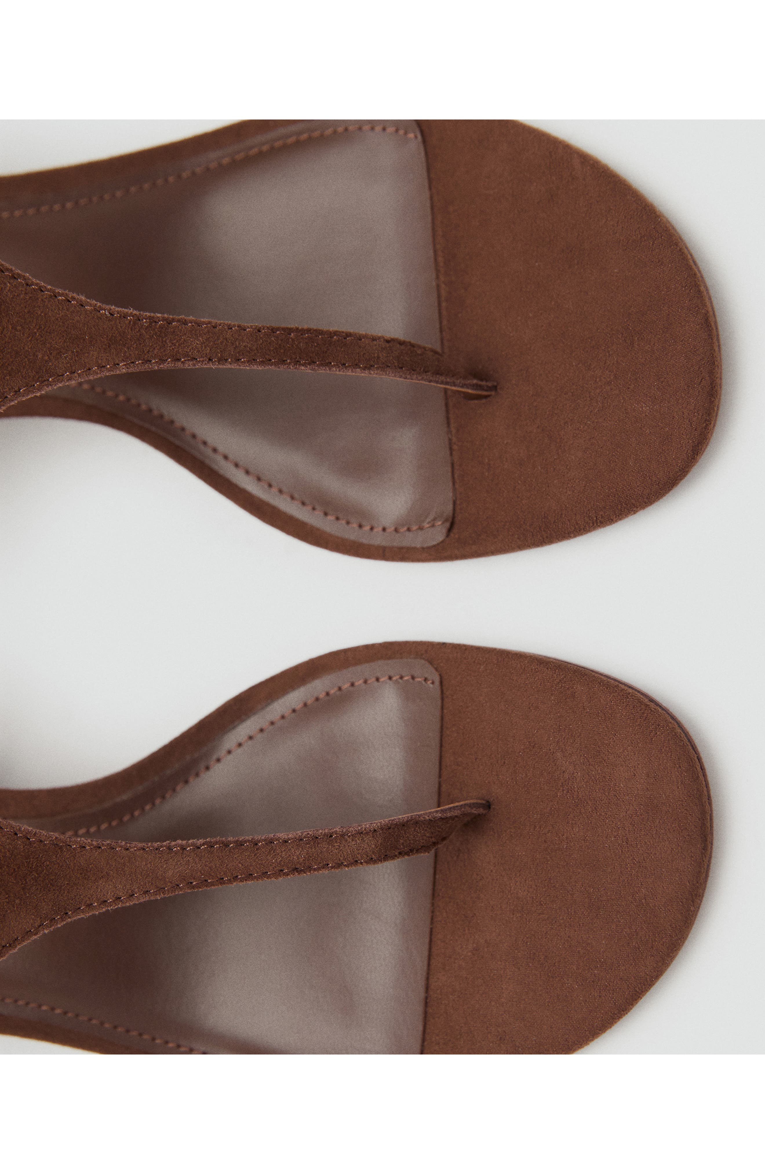 MANGO Ankle Wrap Sandal, Alternate, color, Chocolate