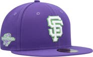 New Era Men's New Era Purple San Francisco Giants Lime Side Patch 59FIFTY Fitted Hat