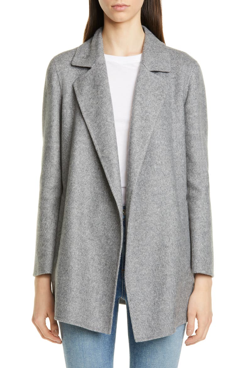 Clairene Wool Blend Jacket, Main, color, GREY MELANGE
