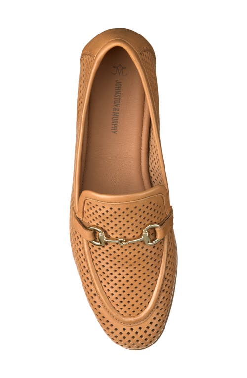 Johnston & Murphy Ali Perforated Bit Loafer In Tan Glove