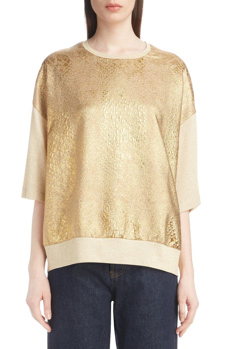 Dries Van Noten Embellished Mixed Media Bomber Jacket, Main, color,