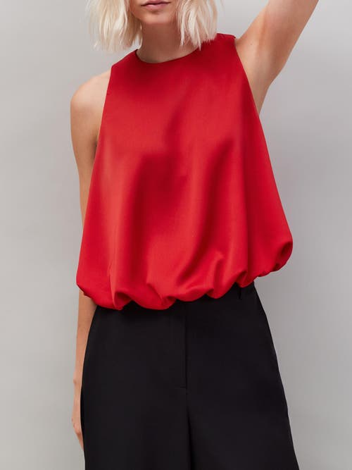 Ro&zo Sleeveless Bubble Hem Top In Animal Print