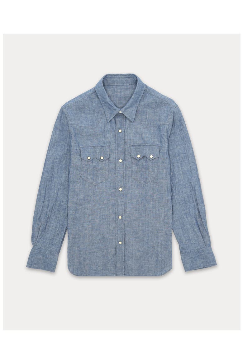Smith Texan Chambray Shirt, Main, color, Light Blue
