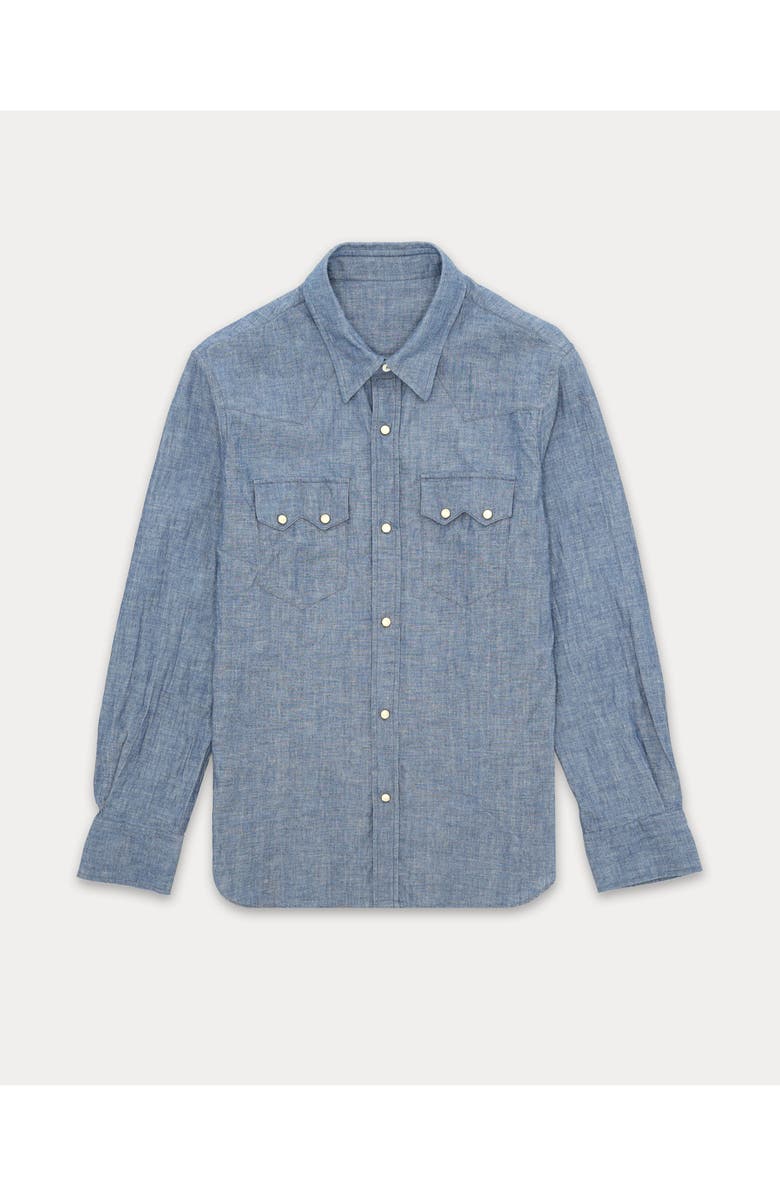 Fortela Smith Texan Chambray Shirt, Main, color, Light Blue
