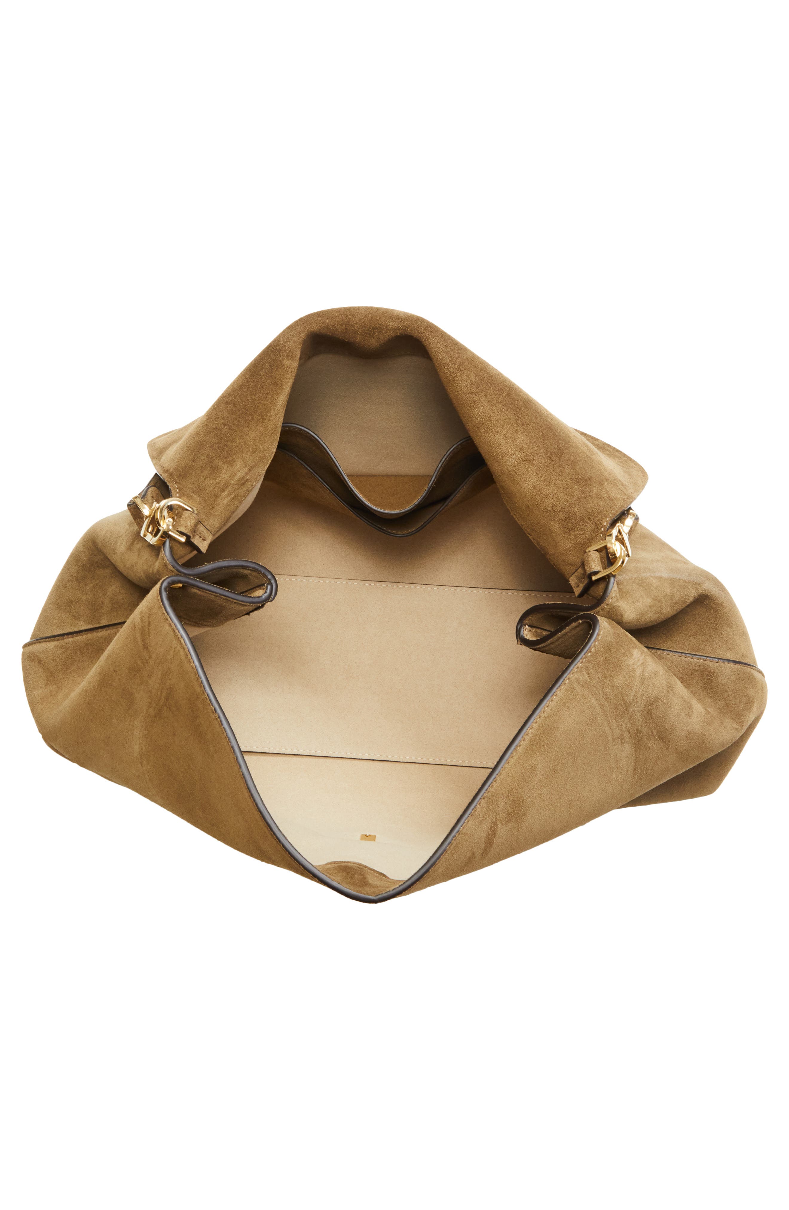 TOTEME T-Lock Satchel, Alternate, color, Dark Taupe