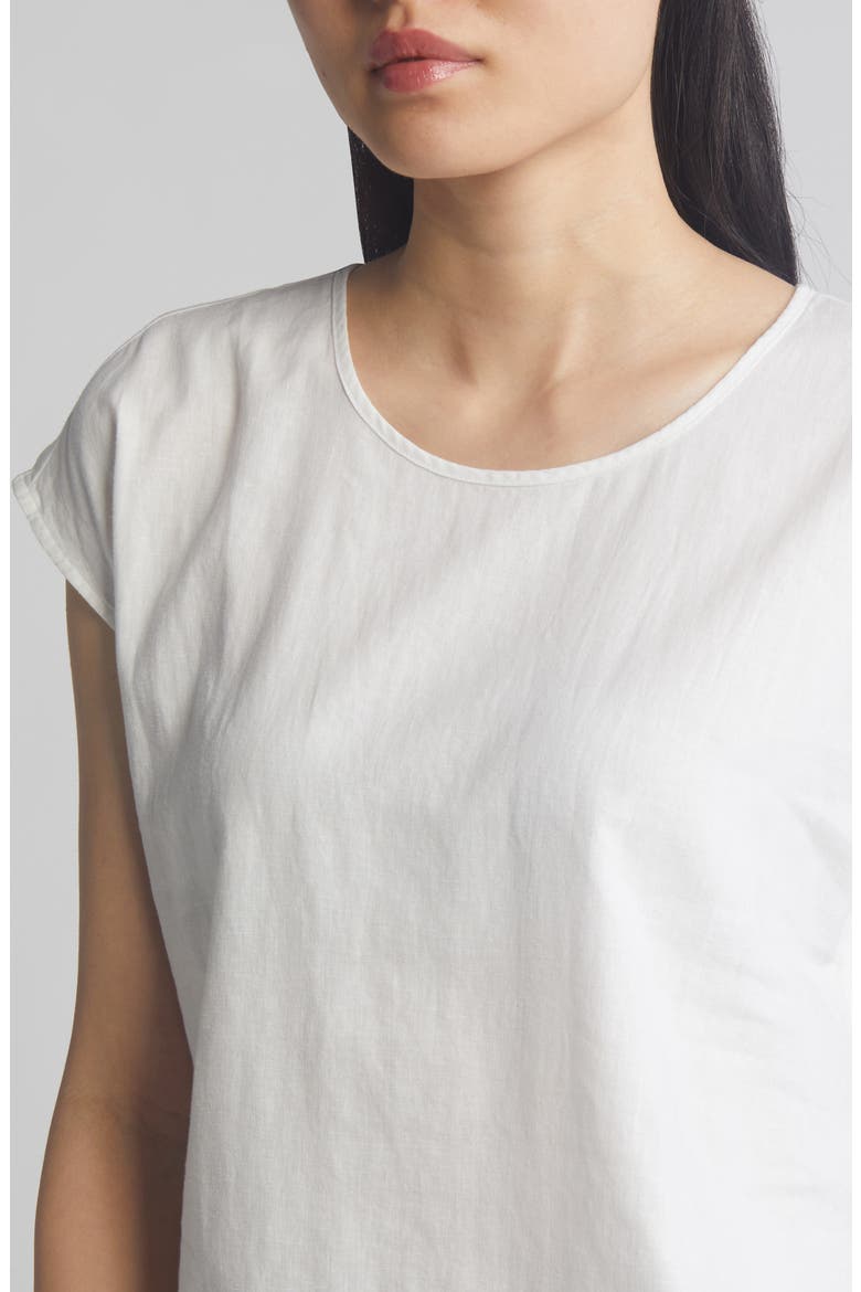 Easy Linen Blend Popover Top, Alternate, color, WHITE