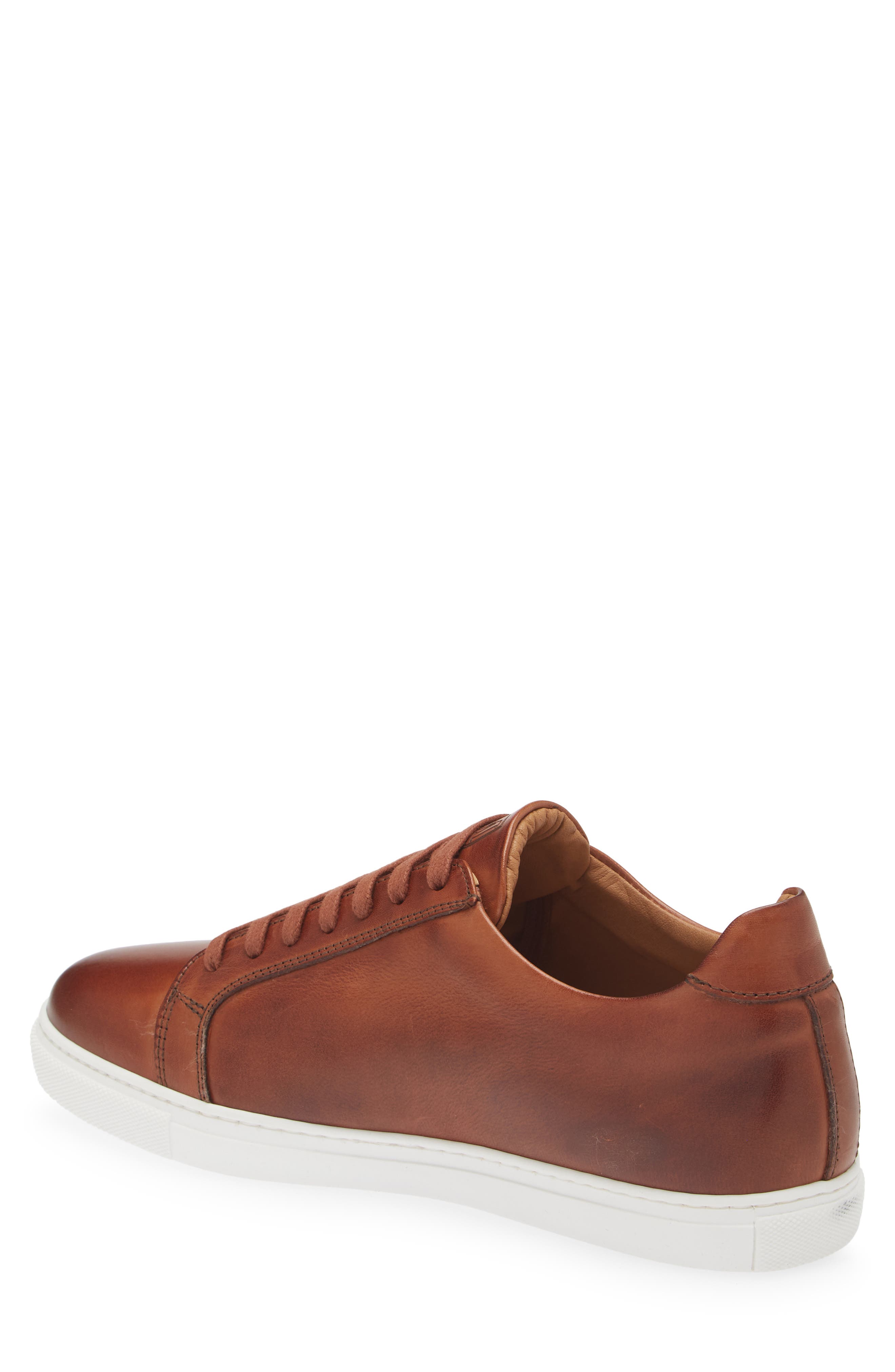 Bruno Magli Daniel Low Top Sneaker, Alternate, color, Cognac