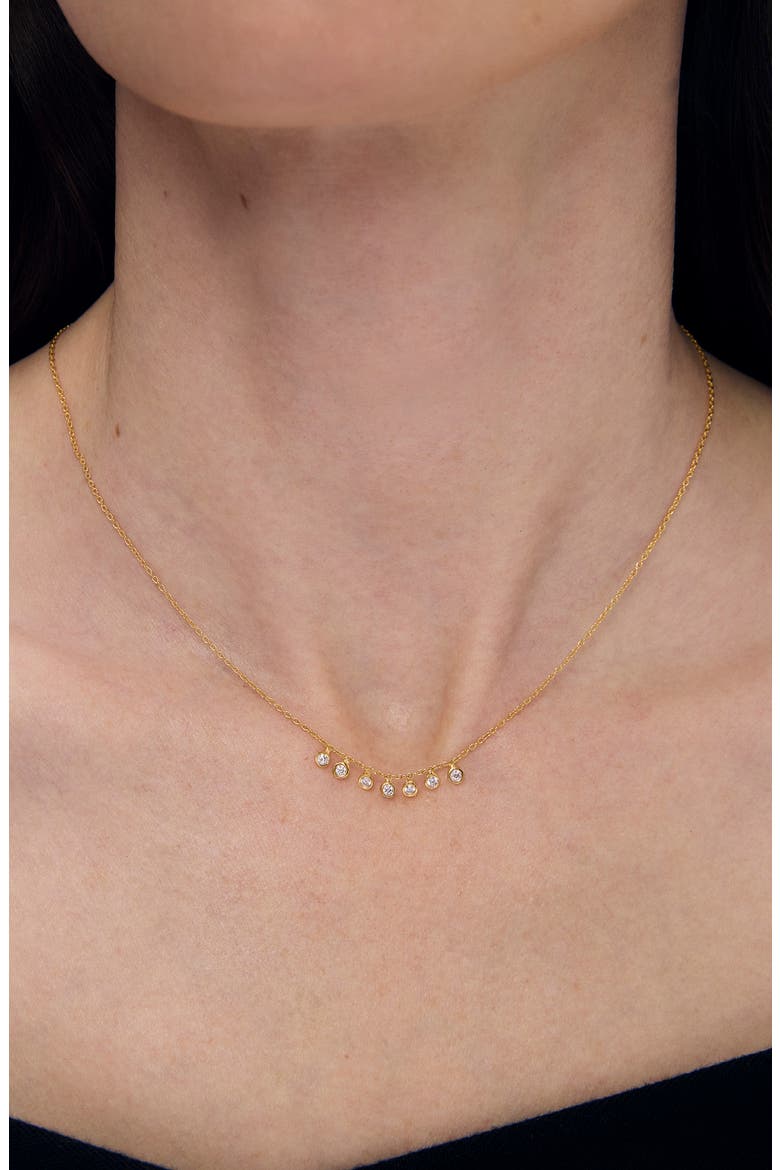 Mini Orsay Charm Necklace, Alternate, color, CLEAR