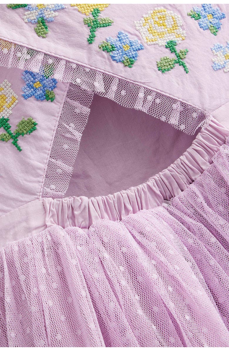 Mini Boden Kids' Embroidered Cross Back Dress, Alternate, color, 