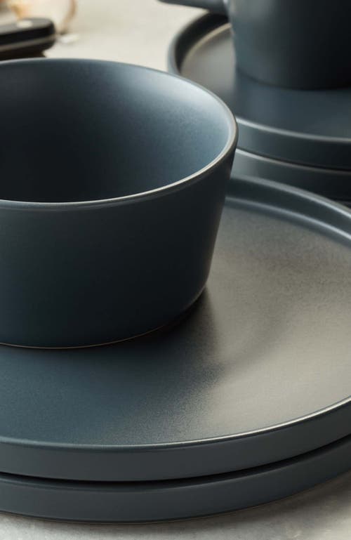 Stone Lain Celina Stoneware 16-piece Dinnerware Set In Black