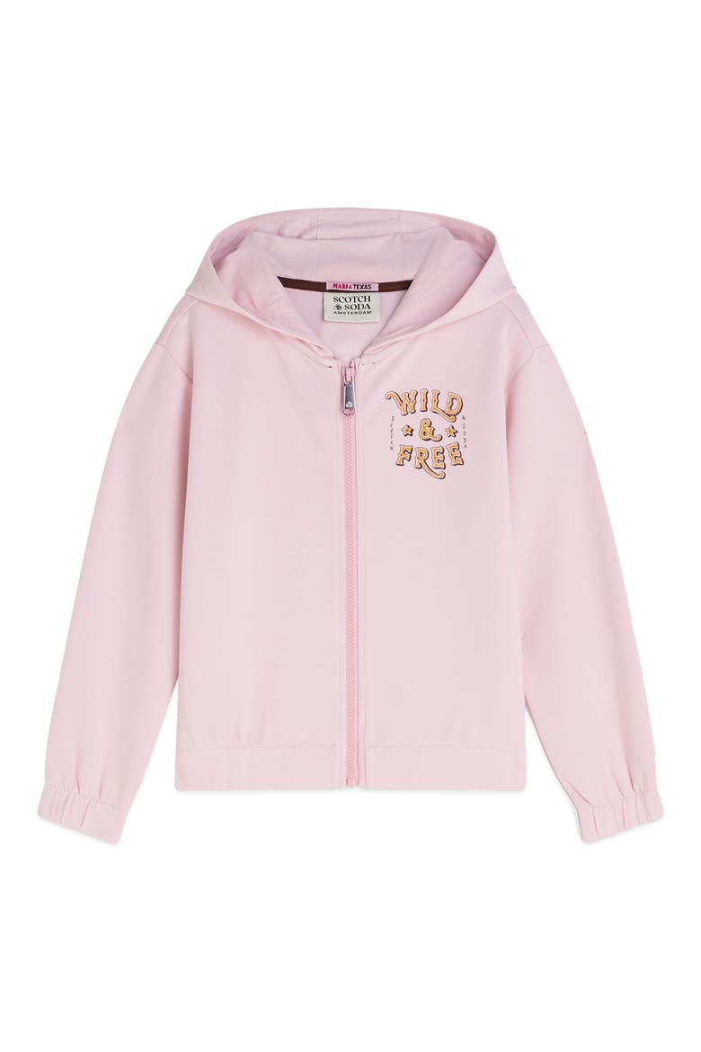 Kids' Wild & Free Graphic Zip-Up Hoodie, Main, color, LILAC SNOW