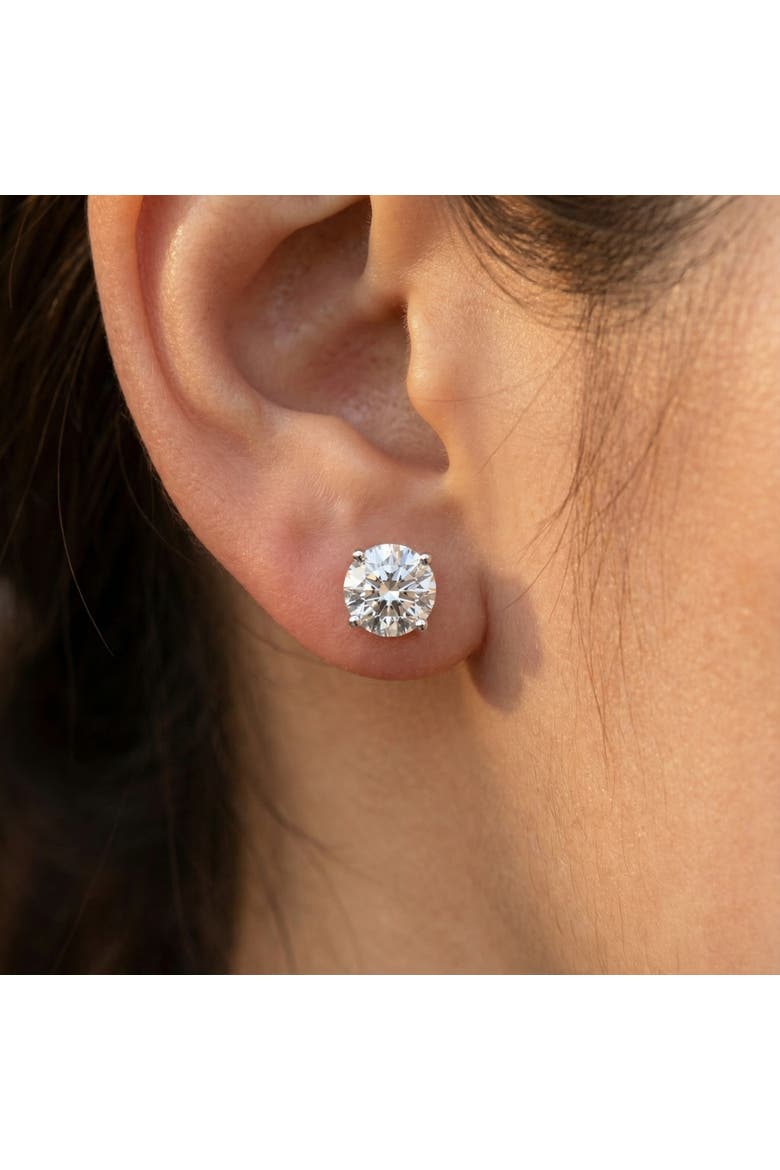 4 Ct T.W. Certified Diamond Screw Back Studs 14k Gold Lab Grown, Alternate, color, 14k White Gold