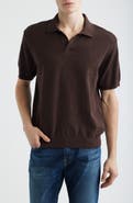 Madewell Johnny-Collar Cotton Slub Sweater Polo