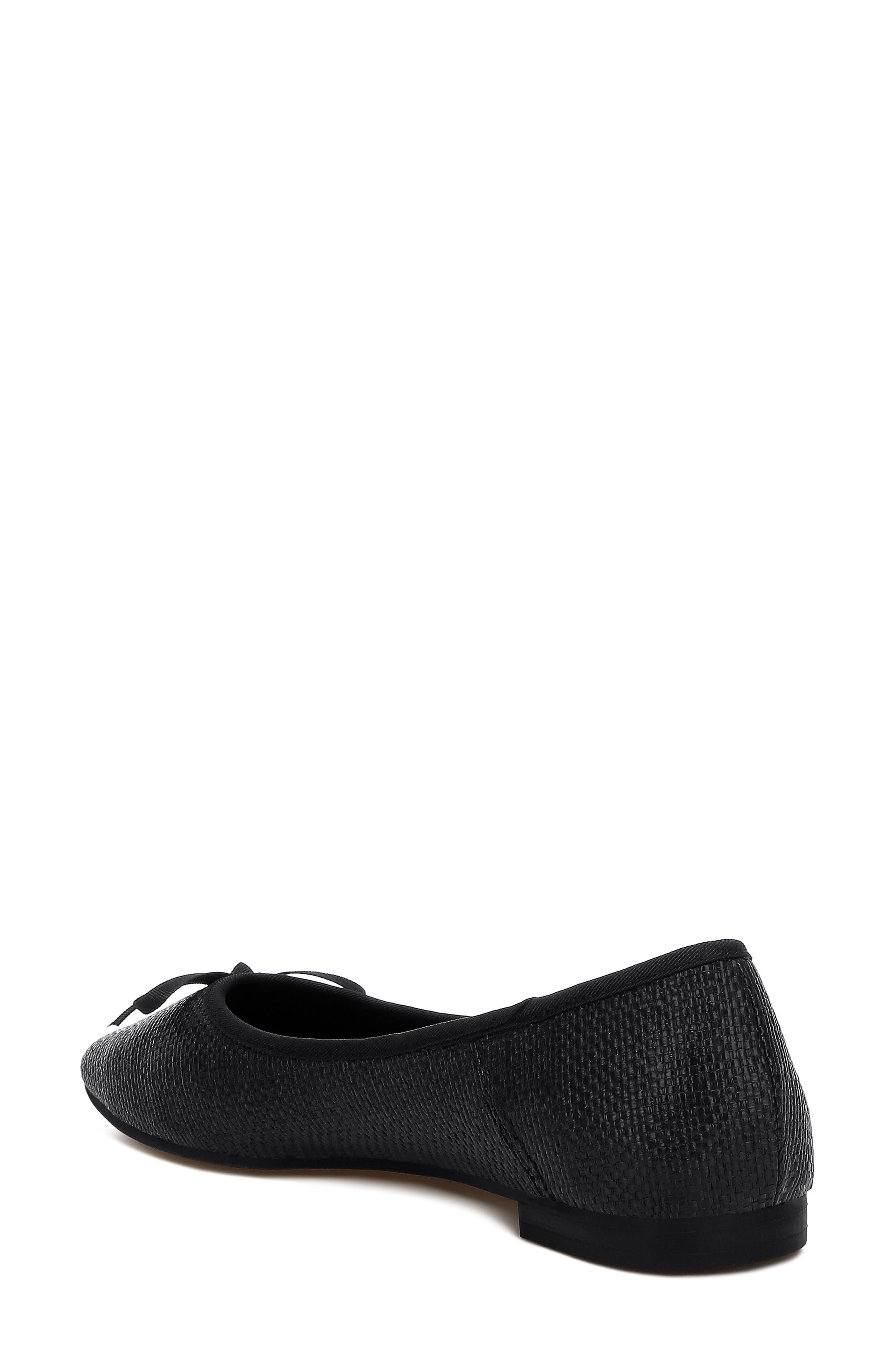 Rag & Co Paper Water Repellent Ballet Flat, Alternate, color, Black