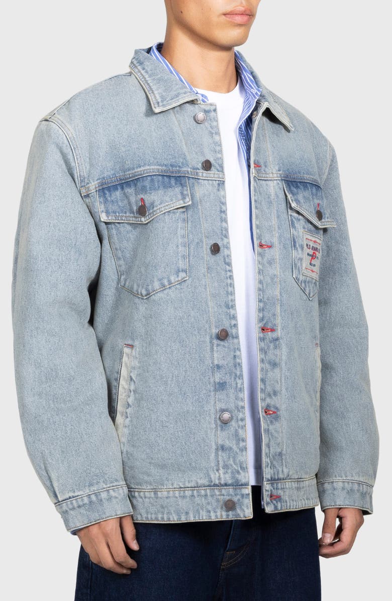 PLEASURES Park Insulated Denim Jacket, Alternate, color, Indigo