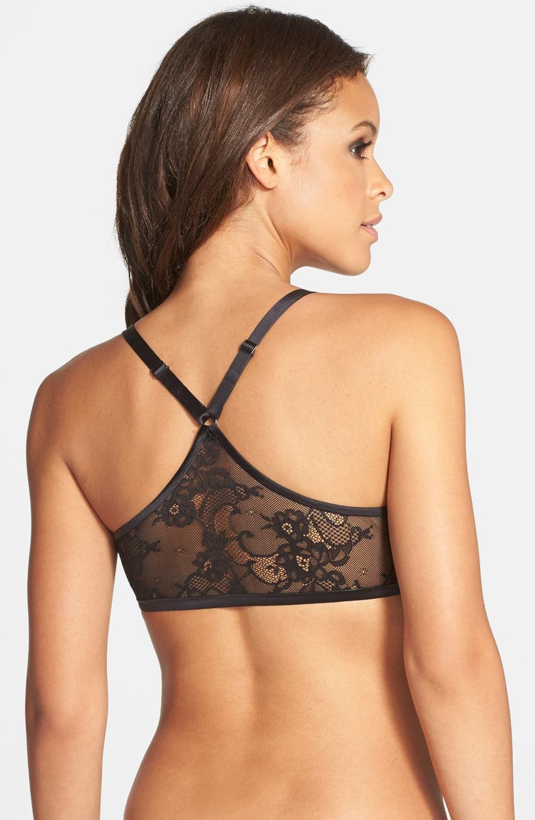 SPANX<sup>®</sup> Lace Racerback Underwire Demi Bra, Alternate, color, Black