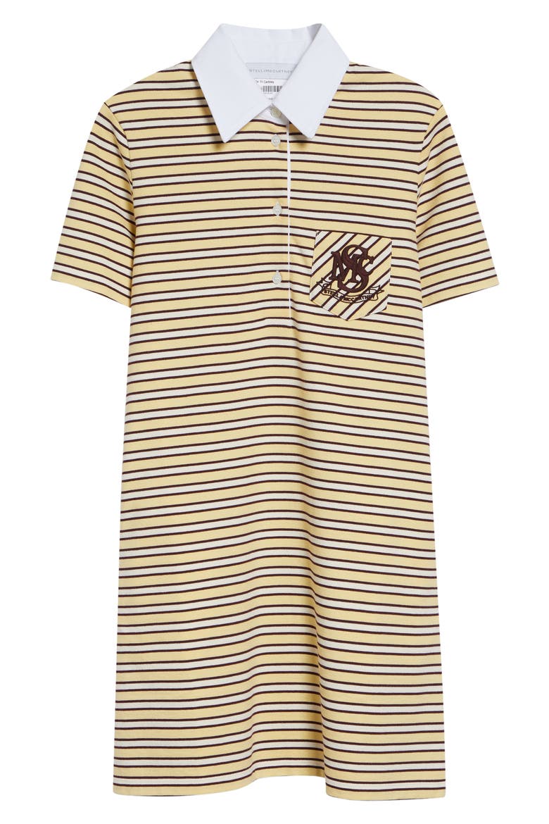 Embroidered Crest Fancy Stripe Polo Dress, Alternate, color, MULTICOLOR