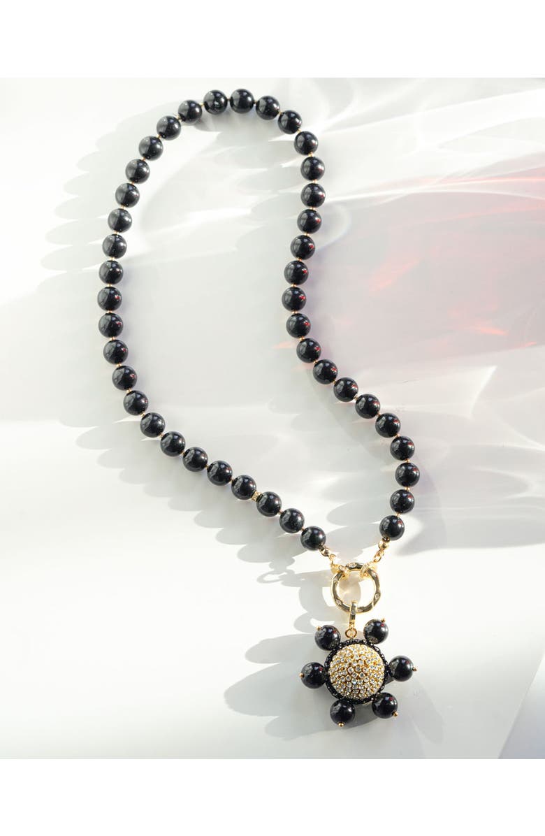 Saulė Label Jolie Necklace, Alternate, color, Slick Black