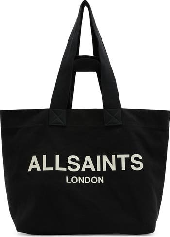 AllSaints Ali Logo Cotton Canvas East/West Tote Nordstromrack