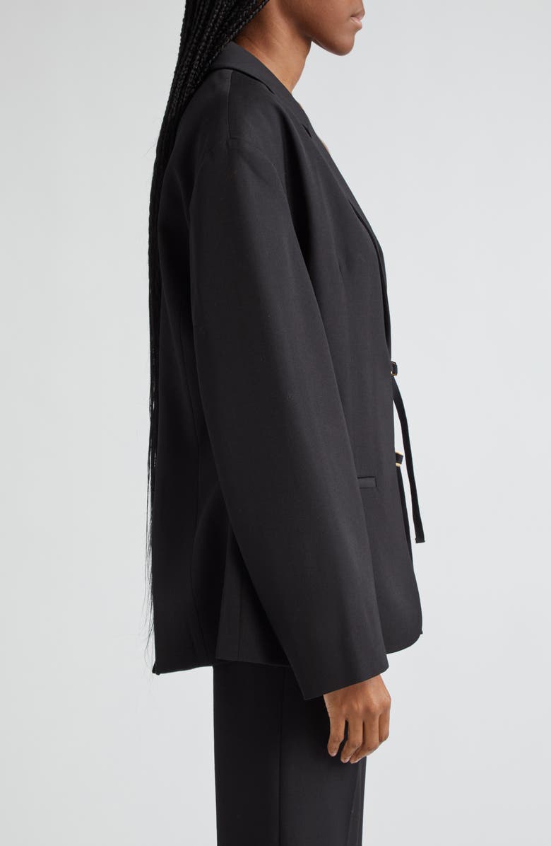 Jacquemus The Galliga Deconstructed Shoulder Virgin Wool Jacket, Alternate, color, 