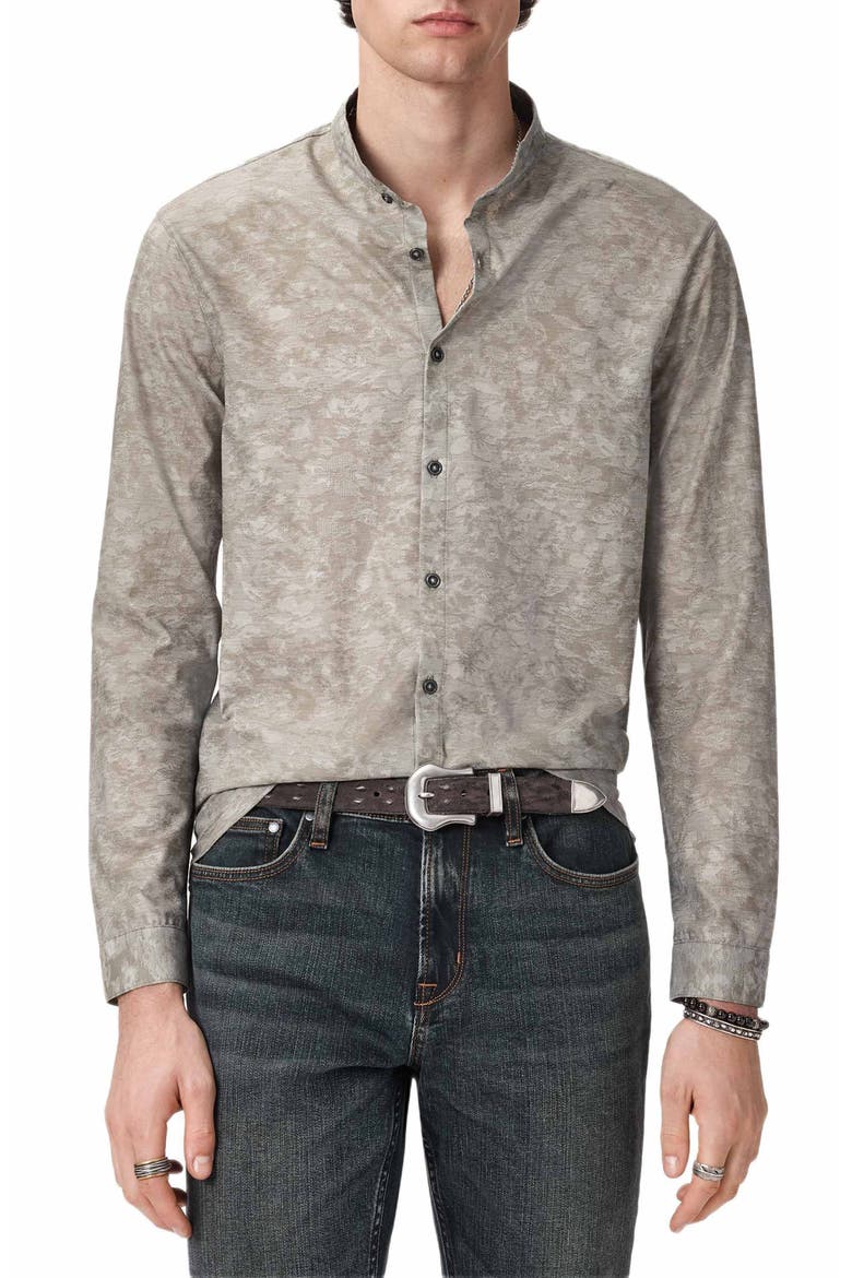 Vistra Cotton Button-Up Shirt, Main, color, TURTLE GREEN