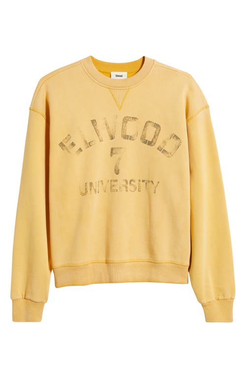 Elwood University Crewneck Graphic Sweatshirt In Banana