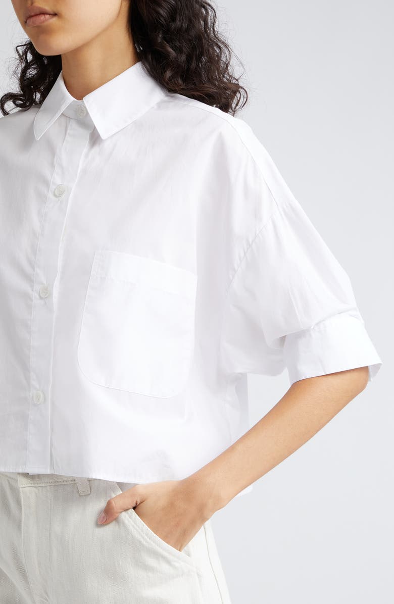 TWP Next Ex Crop Button-Up Shirt, Alternate, color, White