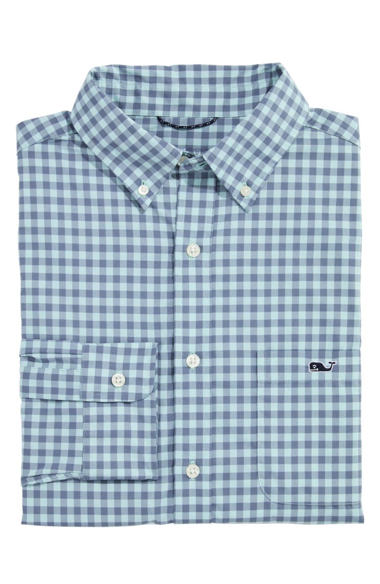 vineyard vines Topsail Classic Fit Gingham Button-Down Performance Shirt, Alternate, color, 