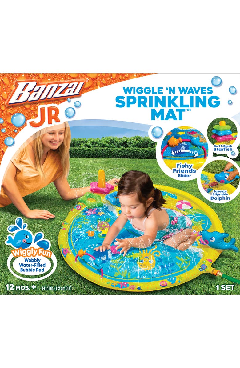 Banzai Wiggle 'N Waves Sprinkling Mat, Main, color,