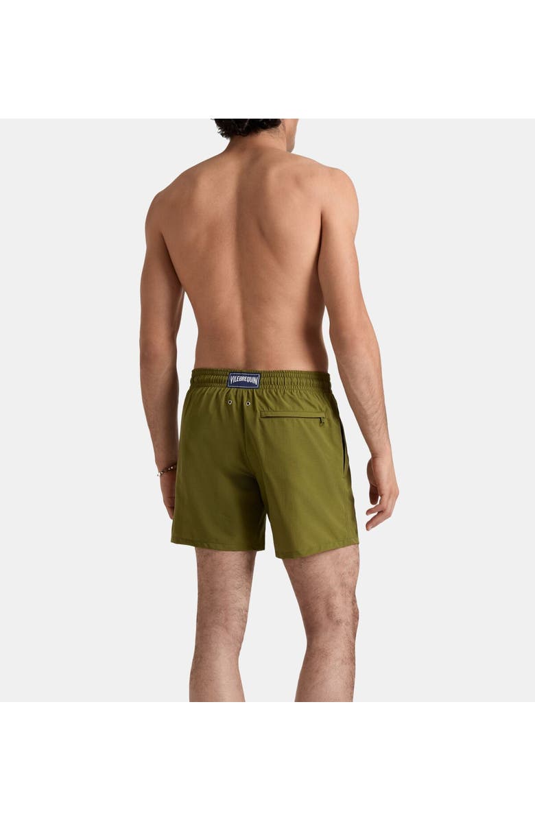 Vilebrequin Men Micro-Perforated Ultra-Light and Packable Swim Trunks Solid, Alternate, color, Khaki