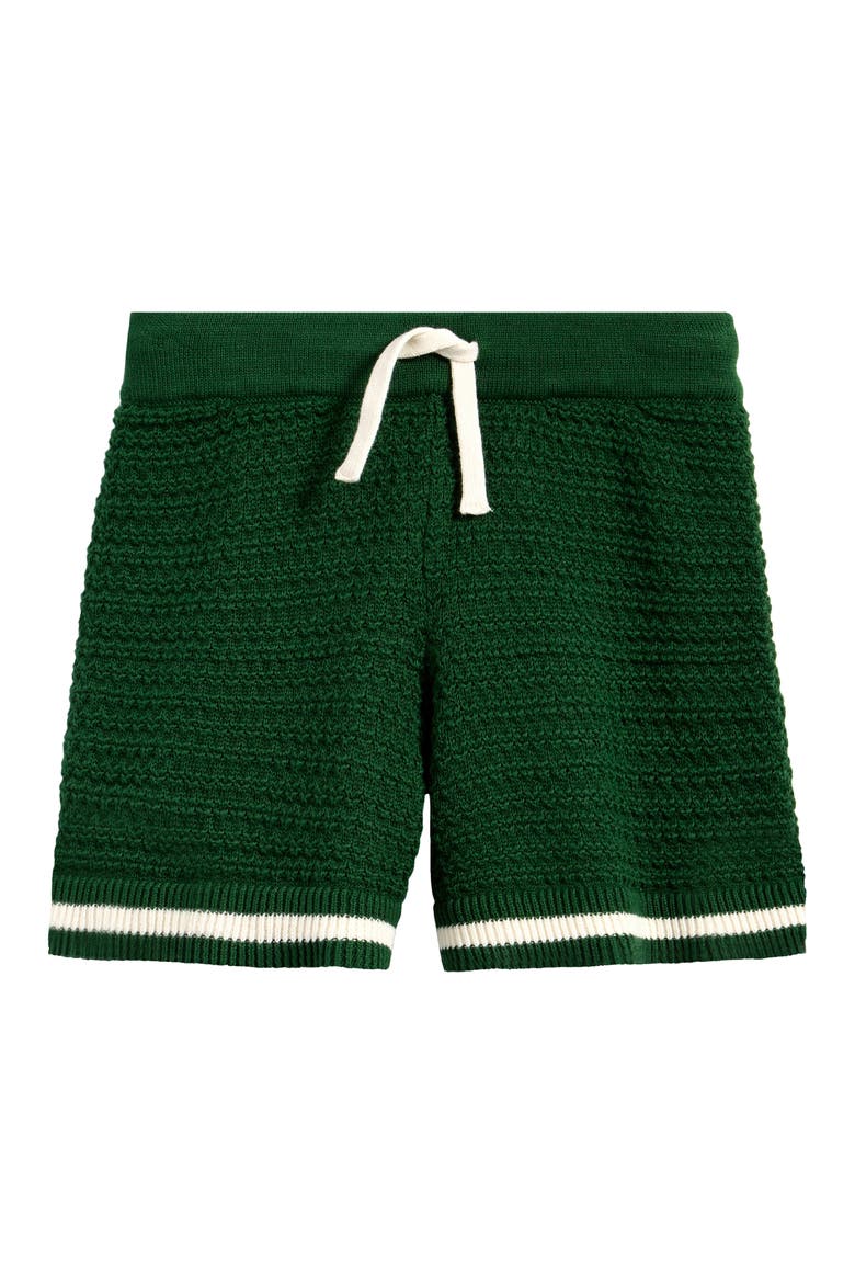 Kids' Organic Cotton Sweater Shorts, Main, color, GREEN