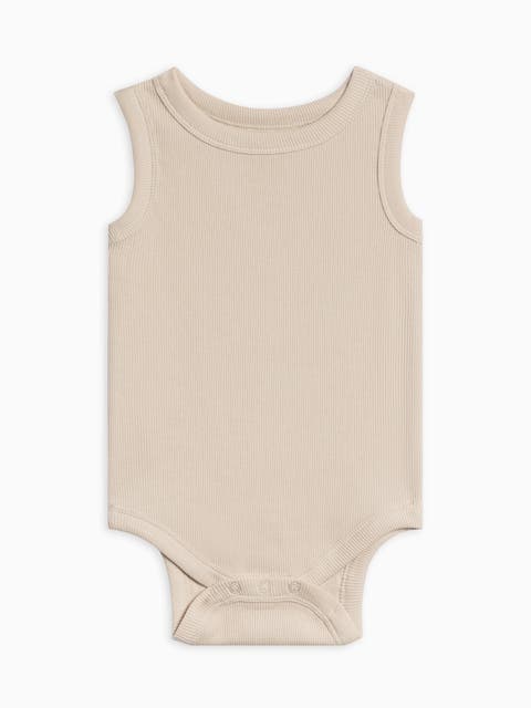 Organic Cotton Jett Ribbed Tank Bodysuit (Baby)